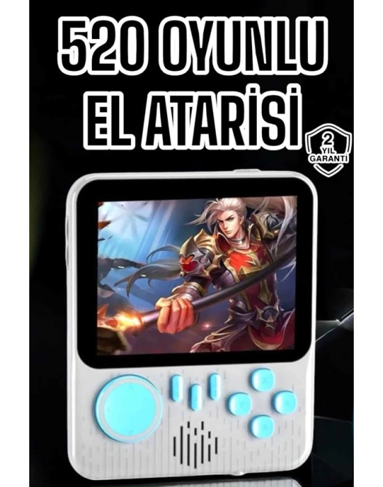 Mini Atari El Atarisi 3.5 inç Ekran Çift Konsol 666 Adet Retro Oyun Gameboy El Atarisi