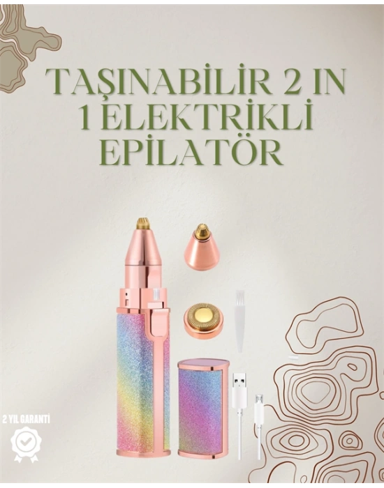 Mini Elektrikli Epilatör Cihazı – USB Şarjlı, Acısız Yüz ve Kaş Bakım Aleti