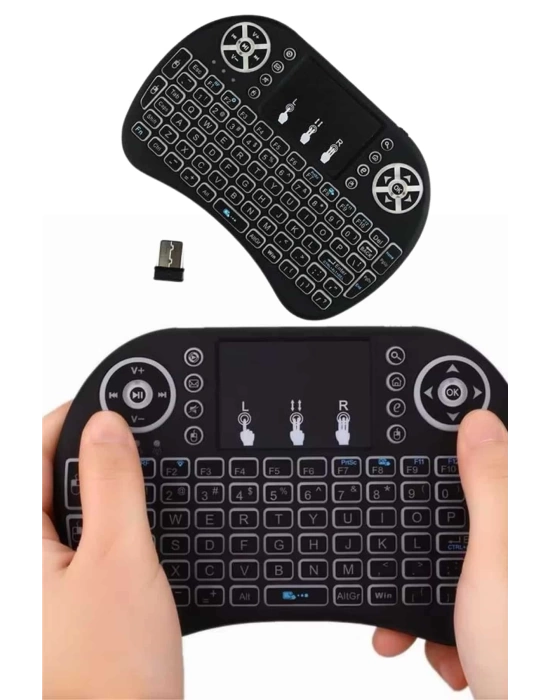 Mini Klavye Gaming Pc Playstation Ledli Mouse Rgb Mouse Bluetooth Usb