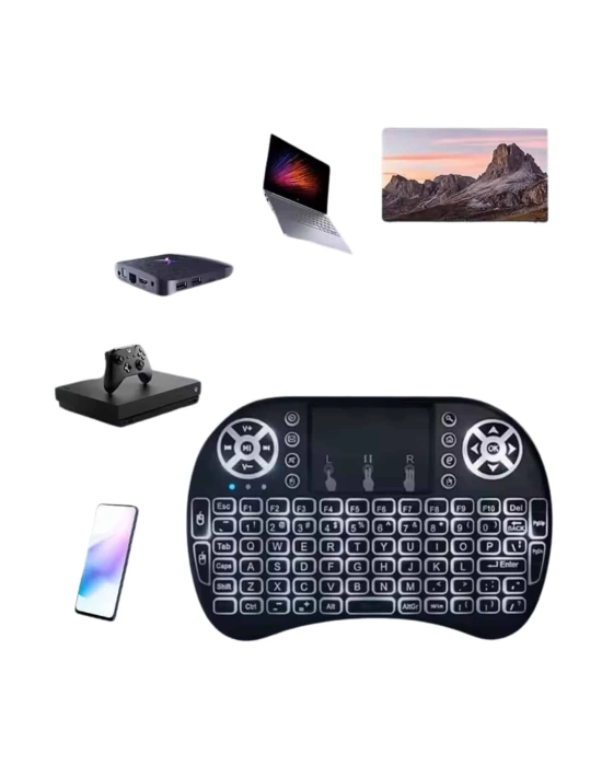 Mini Klavye Gaming Pc Playstation Ledli Mouse Rgb Mouse Bluetooth Usb