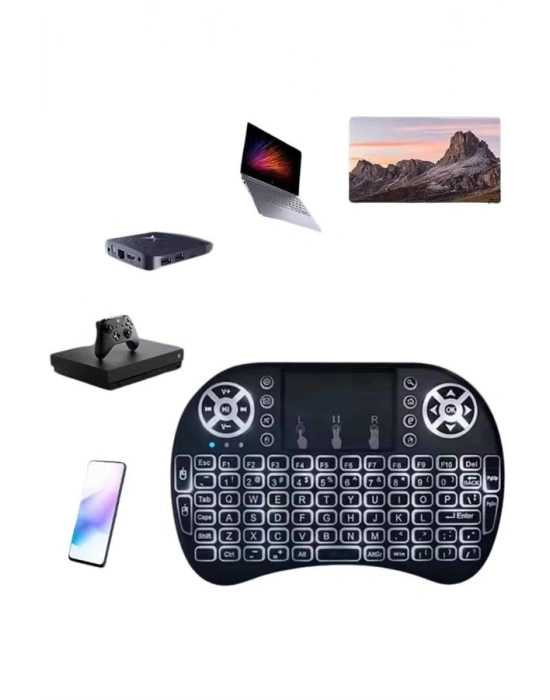 Mini Klavye Gaming Pc Playstation Ledli Mouse Rgb Mouse Bluetooth Usb
