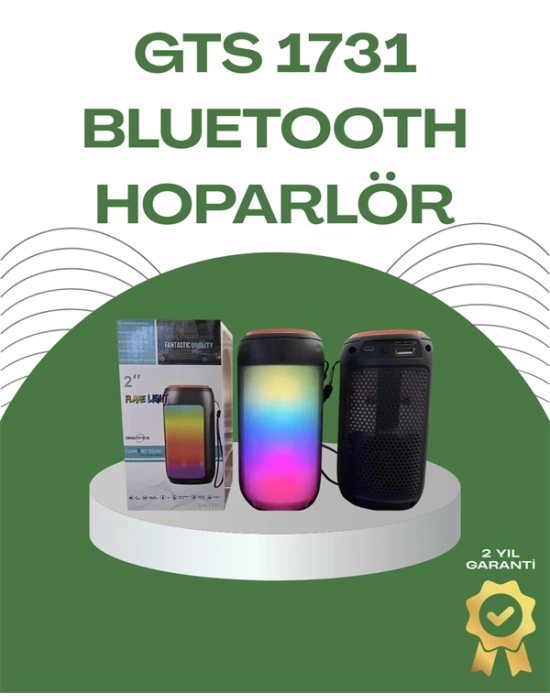 Mini LED Bluetooth Hoparlör GTS 1731 – Çoklu Ortam Desteği ve Hafif Tasarım