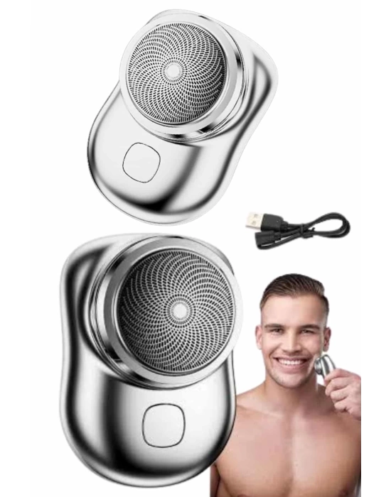 Mini Sıfır Sakal Yanak Tıraş Makinesi USB Şarjlı Sıfır Sakal Taşınabilir Korumalı