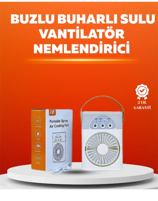 Mini USB Klima Fan | 3 Kademeli Spreyli Hava Soğutucu, Taşınabilir