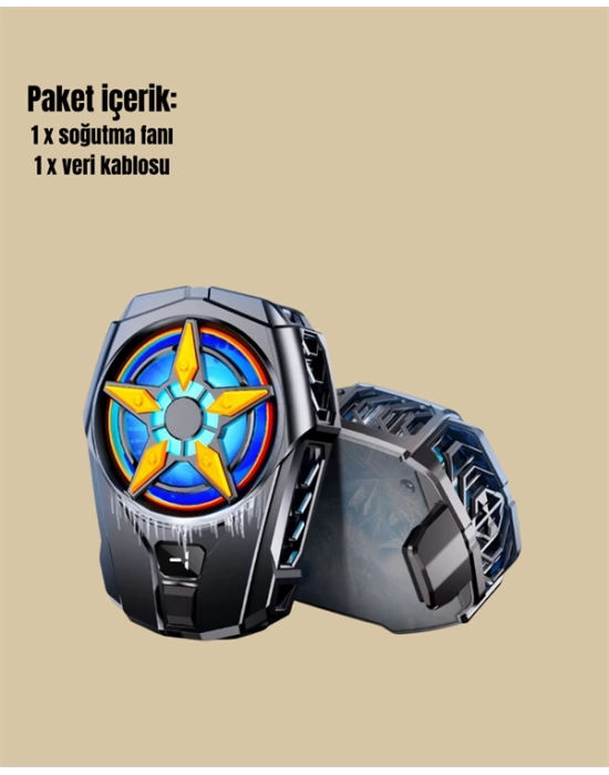 Mobil Cihaz Soğutma Radyatörü – Metal+ABS, Type-C Kablolu