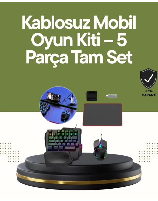 Mobilde Konsol Deneyimi – 5in1 Bluetooth Oyun Seti (iOS ve Android Uyumlu)