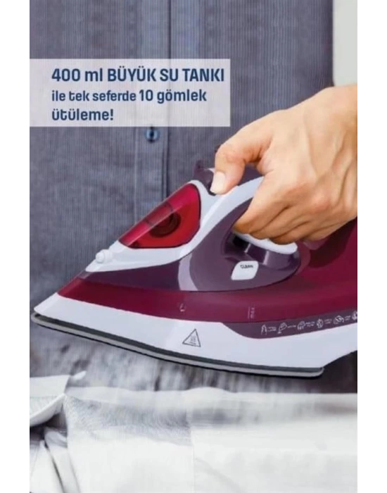 Modern Tasarım 2200W Dayanıklı Buharlı Seramik Kaplama Ütü