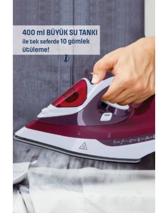 Modern Tasarım 2200W Dayanıklı Buharlı Seramik Kaplama Ütü