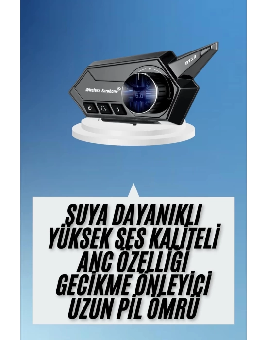 Motorcu Kulaklığı Kask Kulaklığı Çağrı Cevaplama ANC Özellikli