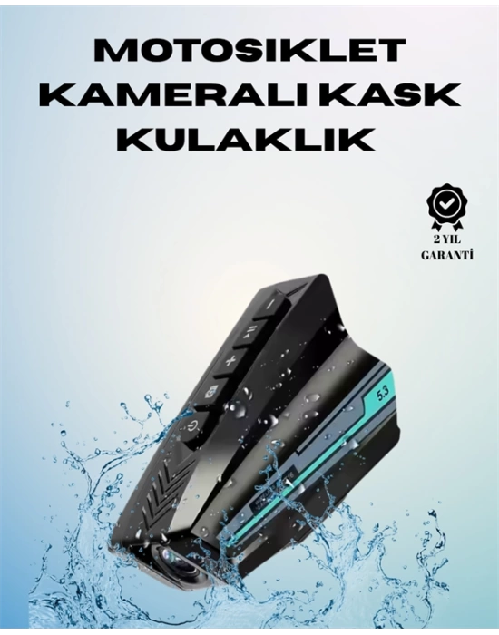 Motosiklet Kask İçi Akıllı Kamera – 2000 mAh, 128 GB SD Kart Desteği