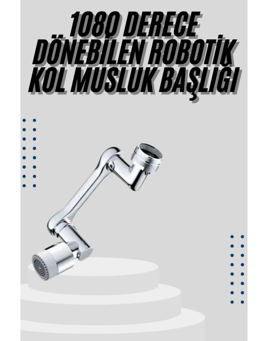 Mutfak Musluk Başlığı 1080 Derece Dönebilir Oynar Başlıklı Musluk Aparatı