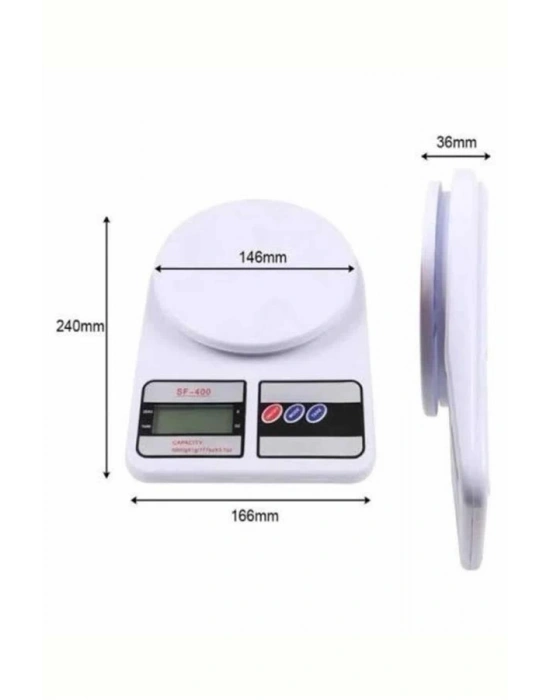 Mutfak Tartısı Dijital Göstergeli Hassas Tartı 10 Kg Kapasiteli