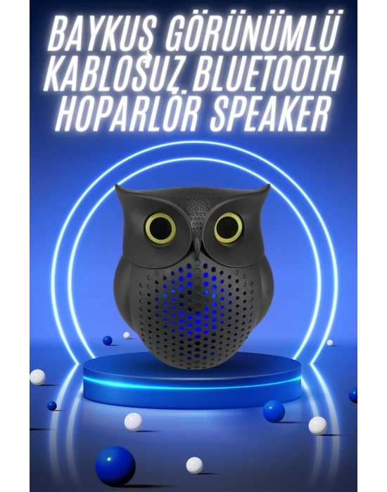 Müzik Çalar Bluetooth Hoparlör Speaker 5.0 Kablosuz Baykuş Görünümlü
