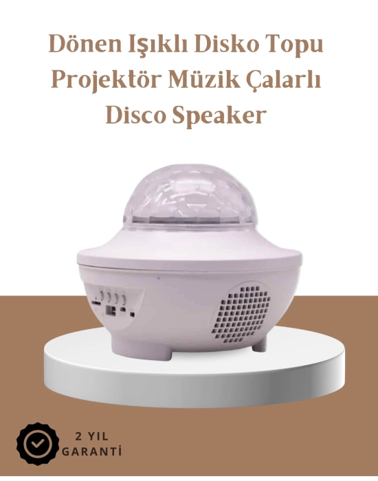 Müzik Ritimli Işık Değişimi & Dönen Dalga Efekti – Galaxy Projektör