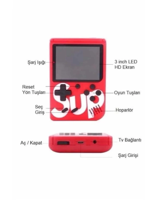 Nostalji Oyunlu Mini Atari Gamebox 400 Oyunlu El Atarisi