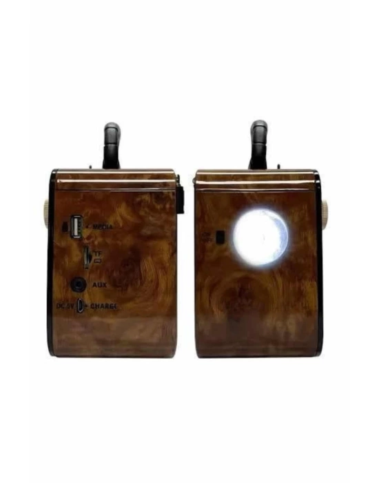 Nostaljik Radyo Bluetooth Bağlantılı Müzik Kutusu Ahşap