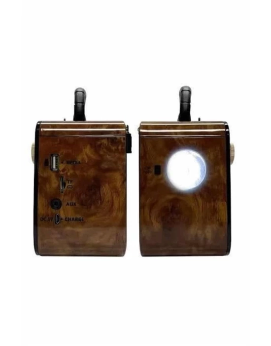 Nostaljik Radyo Bluetooth Bağlantılı Müzik Kutusu Ahşap