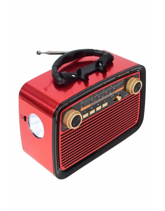 Nostaljik Radyo Bluetooth Bağlantılı Müzik Kutusu Ahşap