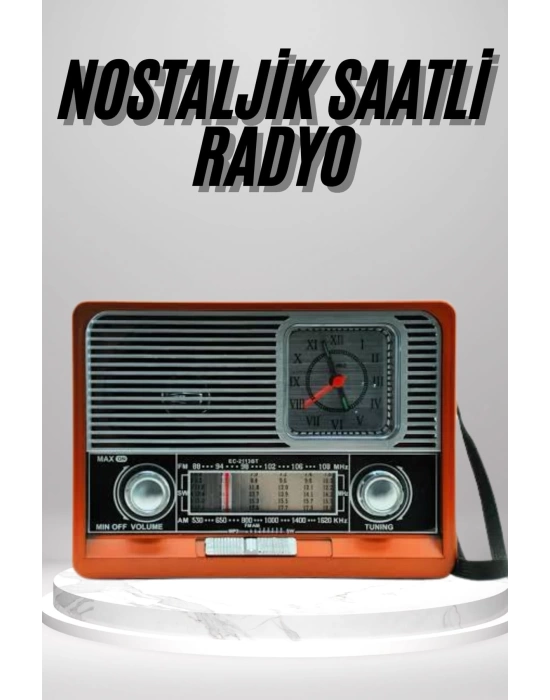 Nostaljik Vintage Radyo Taşınabilir Bluetooth Bağlantılı Hoparlör Radyo