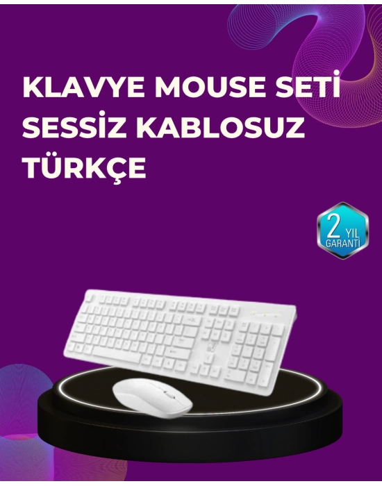 Ofis ve Ev Kullanımı İçin Kablosuz Klavye Fare Seti - Ergonomik ve Pratik