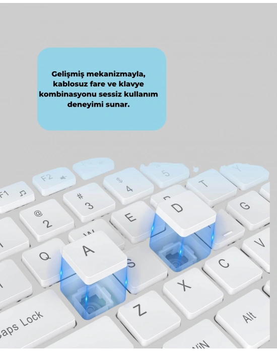 Ofis ve Ev Kullanımı İçin Kablosuz Klavye Fare Seti - Ergonomik ve Pratik