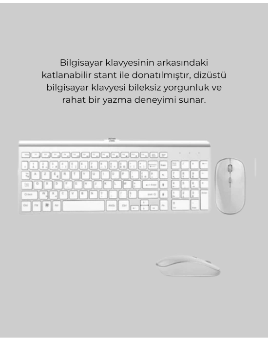 Ofis ve Ev Kullanımı İçin Kablosuz Klavye Fare Seti - Ergonomik ve Pratik