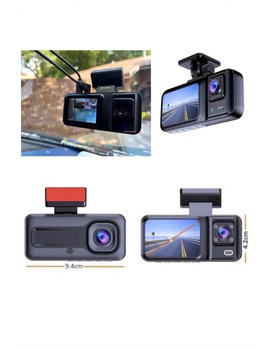 Ön ve Arka Kameralı 2 İnç 1080P Full HD DVR Araç İçi Ekran