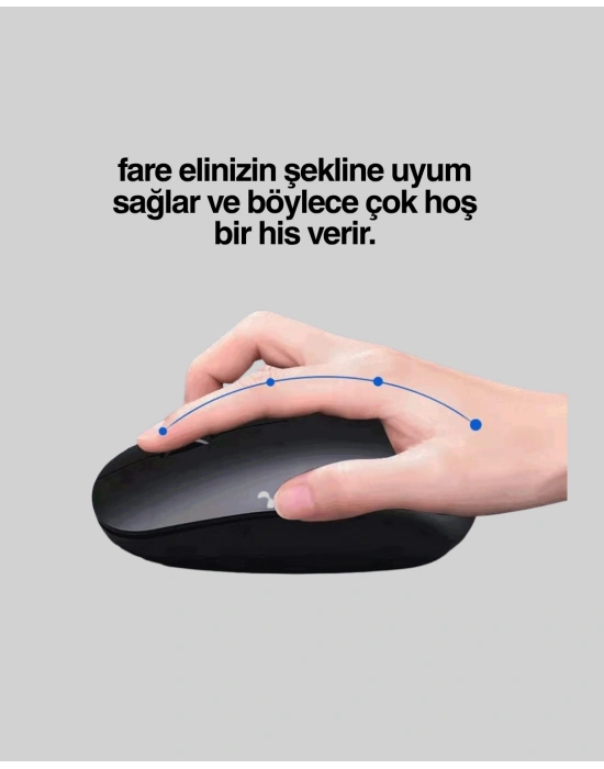 Optik Sensörlü Sessiz Fare – Geniş Uyumluluk ve Ergonomik Yapı