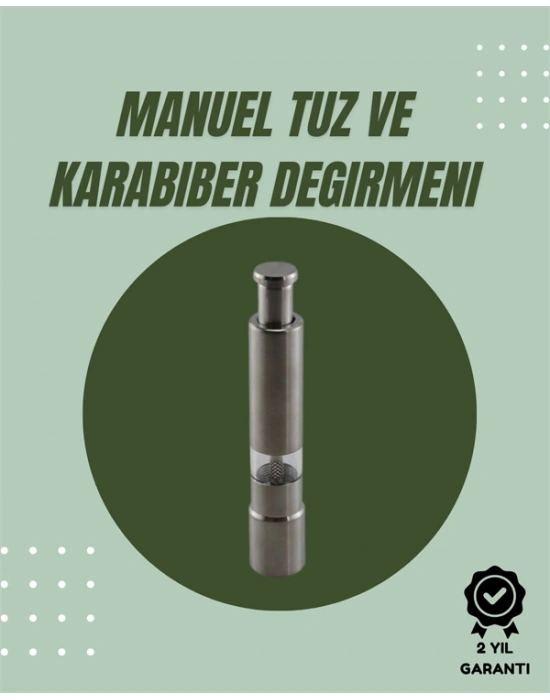 Orta Boy Kararbiber ve Tuz Öğütücü – Kolay Kullanım, Şık Tasarım