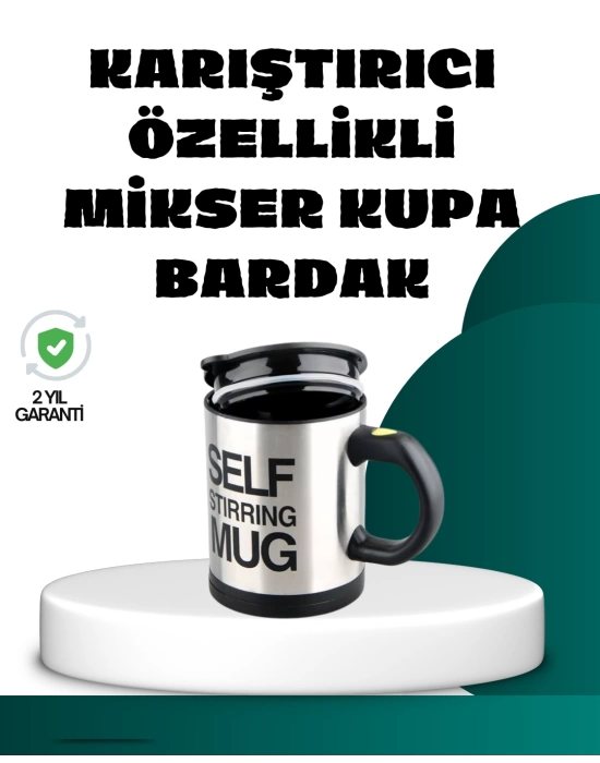 Otomatik Karıştırmalı Termos Kupa | USB Şarjlı ve Ergonomik Tasarım