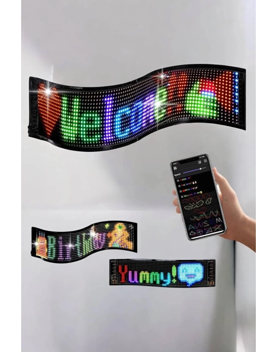 Otomobil Uyumlu Led Matrix Dijital Ekran Bluetooth Bağlantılı 16X24
