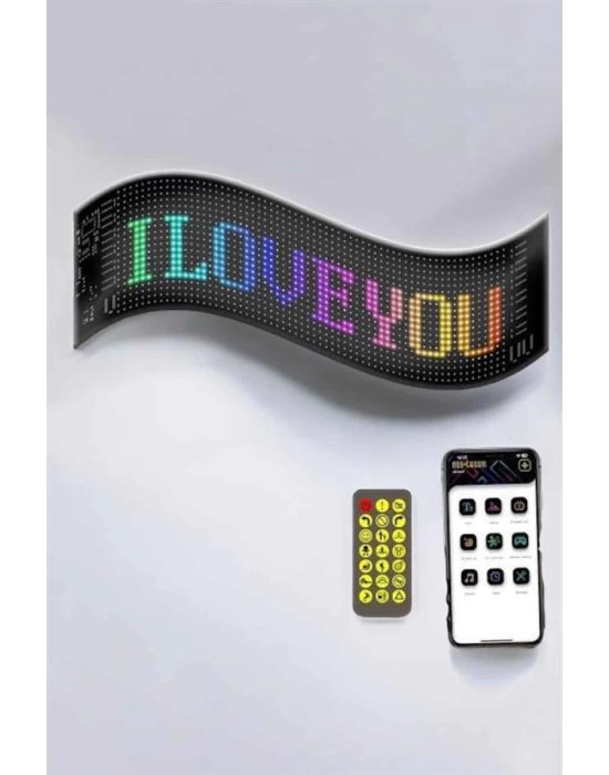 Otomobil Uyumlu Led Matrix Dijital Ekran Bluetooth Bağlantılı 16X24
