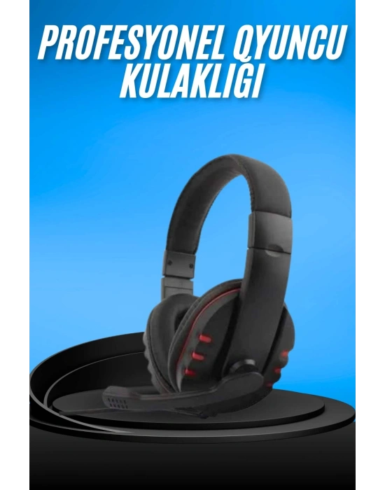 Oyuncu Kulaklığı Kulak Üstü Kablolu Gaming Kulaklık Mikrofonlu ANC Özelliği