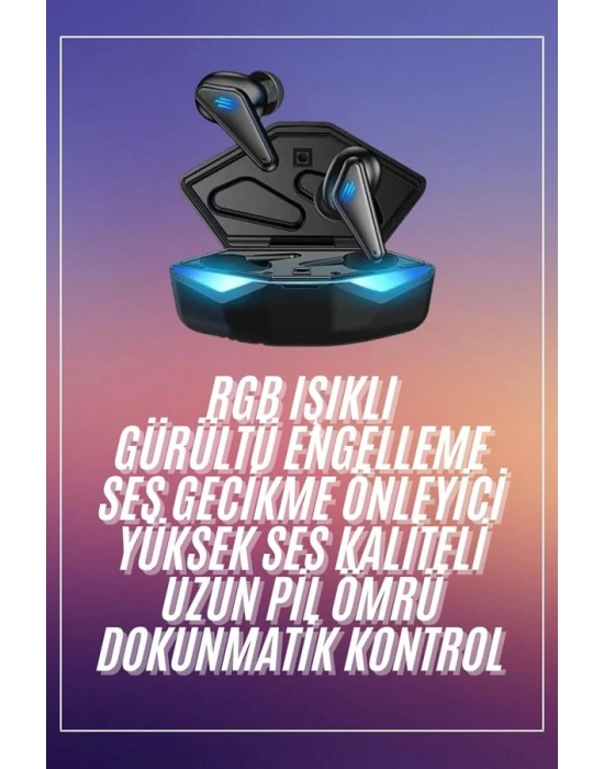 Oyuncu Kulaklığı Mikrofonlu Kablosuz Gaming Kulaklık Powerban Yüksek Ses Kaliteli