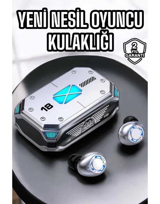 Oyuncu Kulaklığı Yeni Nesil Kablosuz Uzun Pil Ömrü Bluetooth Kulaklık