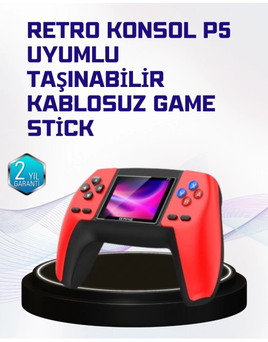 P5 Retro Oyun Konsolu | Ergonomik Tasarım, Taşınabilir