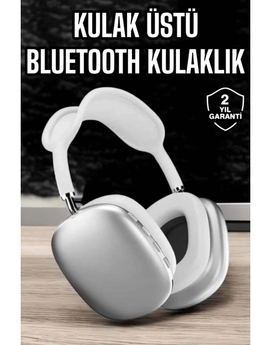 P9 Air Max Kablosuz 5.0 Mikrofonlu Bluetooth Kulaklık Beyaz Yüksek Ses Kaliteli