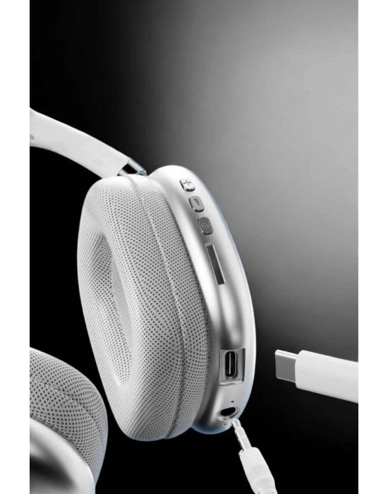 P9 Air Max Kablosuz 5.0 Mikrofonlu Bluetooth Kulaklık Beyaz Yüksek Ses Kaliteli