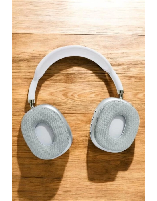 P9 Plus Kablosuz Kulak Üstü Bluetooth Kulaklık Beyaz Mikrofonlu Kulaküstü Kablosuz Kulaklık