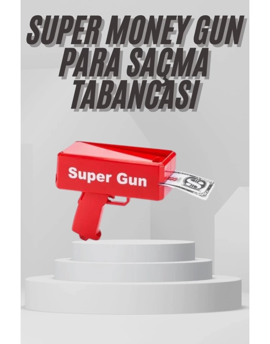 Para Dolar Saçma Para Atma Tabancası Otomatik Kırmızı Oyuncak