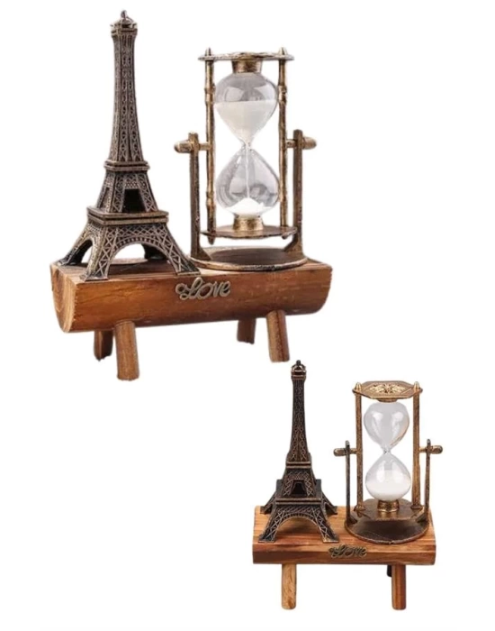 Paris Eyfel Kulesi Hediyelik Eyfel Retro Kum Saati Dekoratif Eşya
