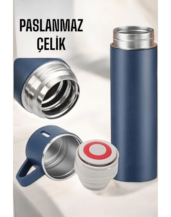 Paslanmaz Çelik 3’lü Termos Seti Vakumlu ve 8 Saat Isı Koruma