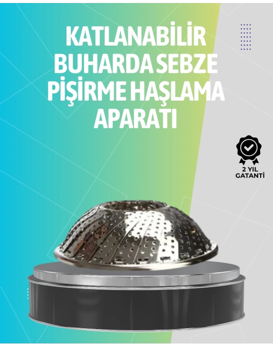 Paslanmaz Çelik Katlanabilir Sebze Haşlama Sepeti – Buharda Sağlıklı Pişirme