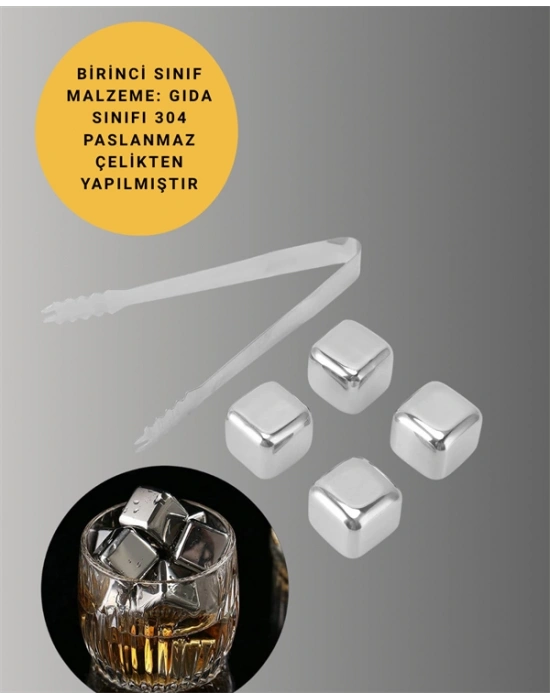 Paslanmaz Metal Buz Küpleri-Çok Amaçlı Kullanıma Uygun
