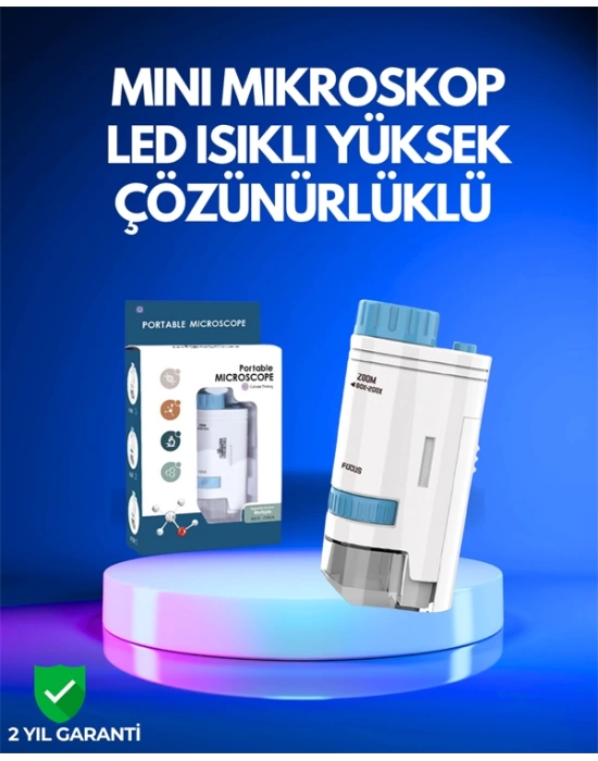PMMA Optik Lensli Kompakt Taşınabilir Mikroskop