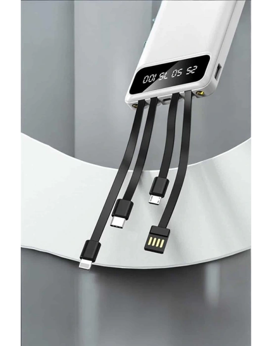 Powerbank 20.000 Mah LCD Ekran USB Lightning Type-C Uyumlu İOS ve Android