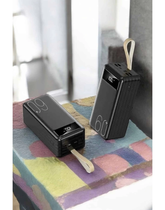 Powerbank 60.000 MAH 4 Portlu Uzun Şarj Süreli Dijital Göstergeli