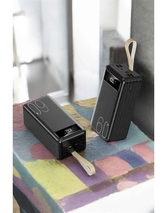Powerbank 60.000 MAH 4 Portlu Uzun Şarj Süreli Dijital Göstergeli