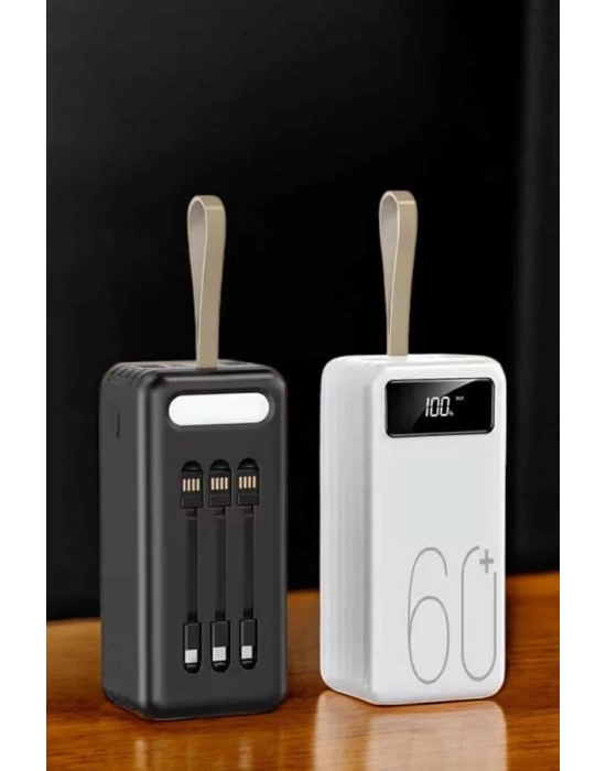 Powerbank 60.000 MAH Dijital Göstergeli 4 Portlu Taşınabilir