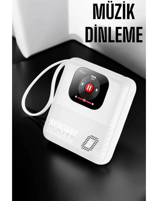 Powerbank Ekranlı Çok Fonksiyonlu Müzik Dinleme Kitap Okuma
